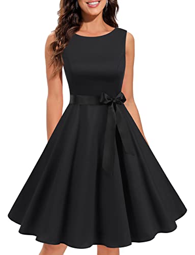 Gardenwed Damen Vintage Kleider Rockabilly Kleid Cocktailkleid 60er Jahre Audrey Hepburn Kleid Kleid festlich 50er Jahre...