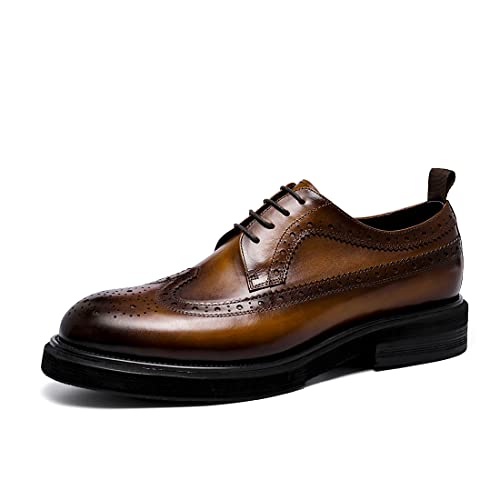 Generisch Herren Bequeme Dicke Sohlen Brogues Business Lässige Kleid Oxfords Abendschuhe Retro Leder...