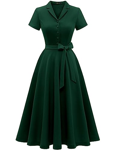 Wedtrend Vintage Cocktailkleid Damen 50er Jahre Mode Damen Petticoat Kleider HellGrau Kleid Freizeitkleid Sommer...