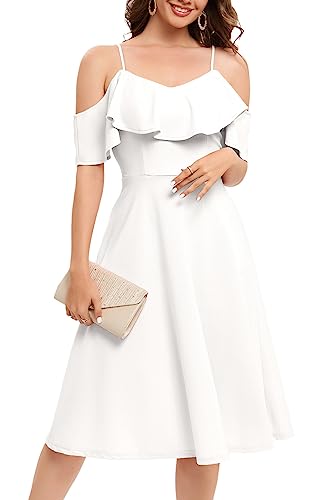 Bbonlinedress Sommerkleid Damen lang Schulterfrei Brautjungfernkleider elegant Trägerkleid Midilang festliches Party...