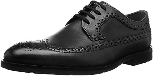 Clarks Herren Ronnie Limit Brogues, Schwarz Black Leather, 43 EU