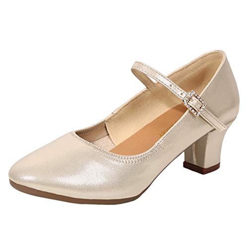 Fulidngzg Rockabilly Schuhe Damen Blockabsatz Dirndl Schuhe Gold Gothic High Heels Zum Kleid 2023 Absatzschuhe Pumps...