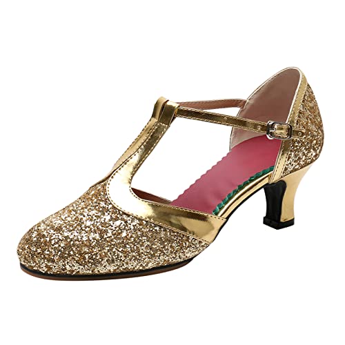 Generisch Tanzschuhe Damen Festliche Performance Schuhe Latein Tango Schuhe Absatz Sandalen Ausgestelltes Heel Dance...