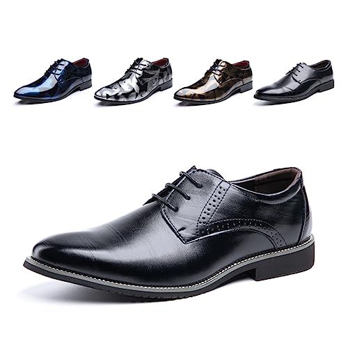 Anzugschuhe Herren Oxford Derby Schuhe Brogues Lederschuhe Hochzeitsschuhe Schnürhalbschuhe Klassischer Business...