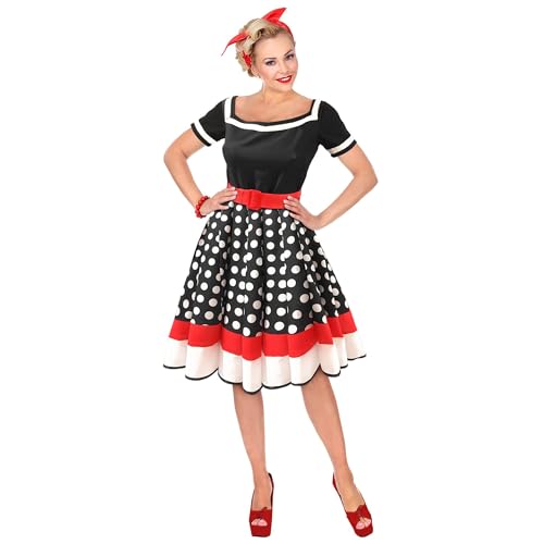 W WIDMANN MILANO Party Fashion - Kostüm 50er Jahre Mode, Kleid mit Petticoat, Rockabilly, Rock´n´Roll,...