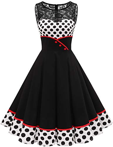 Bbonlinedress Rockabilly Kleider Damen elegant Kleid festlich Vintage cocktailkleid Weihnachtskleid Abendkleider...