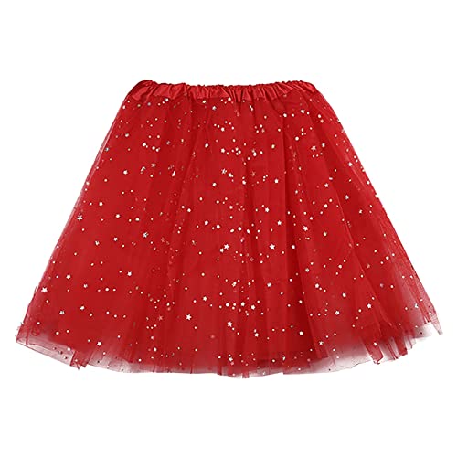 Tüllrock Damen FaschingKostüm Rock Hohe TailleTanzkleid Tüllrock Reifrock Vintage 50s Rockabilly Petticoat Rock...