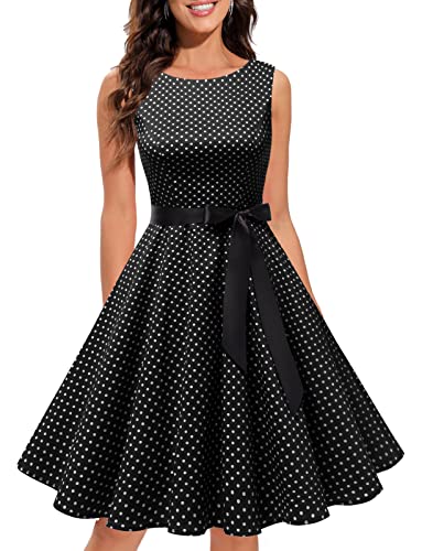 Kleider Kleid Rockabilly Damen cocktailkleid Vintage Kleider 60er Jahre Audrey Hepburn Kleid Kleid festlich Damen 50er...